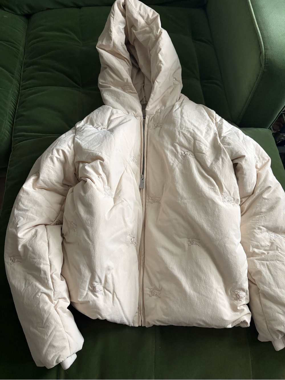 Burberry beige puffer with puffer size14